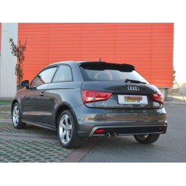 Silencieux arrière en inox 2 sorties rondes 80mm Audi A1 1.4TSI (136KW) 2010 - 2014