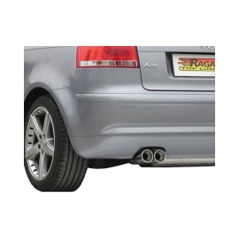 Échappement arrière en inox Ragazzon Audi A3 1.9TDI DPF (77KW) - 2.0TDI DPF (103KW) 06/2005 - 06/2008