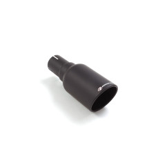 Cola redonda 90 mm Sport Line Black en acero inox con tubo de entrada 50,5 mm