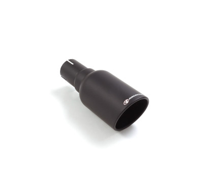 Cola redonda 90 mm Sport Line Black en acero inox con tubo de entrada 50,5 mm