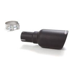 Cola redonda 90 mm Sport Line Black en acero inox con tubo de entrada 50,5 mm