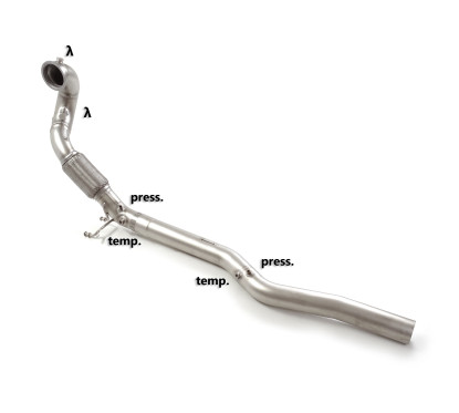 Tube suppression catalyseur + FAP en inox Audi S3 Sportback Quattro 2.0TFSI (228kW) 2020 - 2024