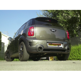 Silencieux duplex en inox 1 sortie ronde Sport Line MINI COUNTRYMAN R60 ALL4 1.6 COOPER D (82KW) 2011 - AUJOURD'HUI