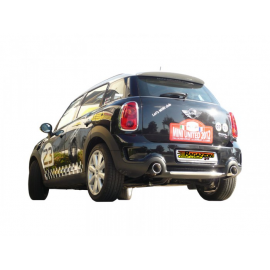 Duplex arrière en inox 1 sortie ronde MINI COUNTRYMAN R60 ALL4 1.6 COOPER S (135KW) 2010 - AUJOURD'HUI