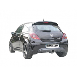 Silencieux arrière en inox avec 1 sortie ronde 60mm OPEL CORSA D 1.6 TURBO OPC 141KW (TYP FT11) 2010 - 2014