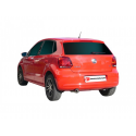 Silencieux arrière Volkswagen Polo 6R 1.4 (63KW) 09/2009 - 2014 en inox avec 1 sortie ronde 90 mm