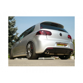 Silencieux Duplex arrière en inox 1 sortie ronde 102mm VOLKSWAGEN GOLF VI 2.0 GTI TSI (155KW) MAJORÉ Ø76MM 2009 - 2012