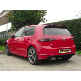 Échappement arrière Volkswagen Golf VII 1.6TDI (77KW) 2012 - 2014 inox avec 2 sorties rondes 80 mm décalées