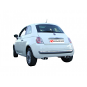 Échappement arrière duplex en inox 2 sorties Fiat 500(type 312) 1.3 MJET (55 / 70KW) 2010 - 2015