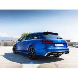 Silencieux arrière + tube intermédiaire Inox Audi RS6 QUATTRO AVANT 4.0TFSI V8 (412KW) 2013 - Aujourd'hui