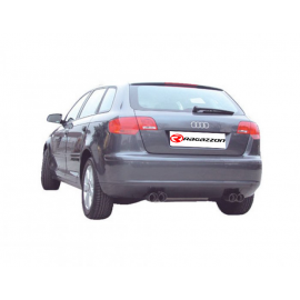 Silencieux d'échappement duplex 2 sorties 80mm Audi A3 SPORTBACK 1.6I (75KW) - 1.6 FSI (85KW) - 2.0 FSI (110KW) 09/2004 - 2013