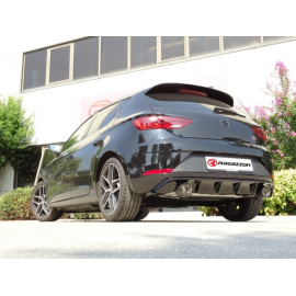 Silencieux arrière duplex en inox avec sortie ronde Carbon Shot Seat Leon MK3 1.5TSI FR (96 / 110KW) 09/2018 - Aujourd'hui