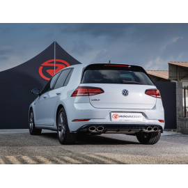 Echappement arrière duplex en inox g/d avec 2 sortie ovale 108x70 mm Volkswagen Golf MK7.5 1.0TSI (85kW) 08/2018 - AUJOURD'HUI