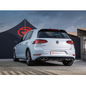 Echappement arrière duplex en inox g/d avec 2 sortie ovale 108x70 mm Volkswagen Golf MK7.5 1.0TSI (85kW) 08/2018 - AUJOURD'HUI